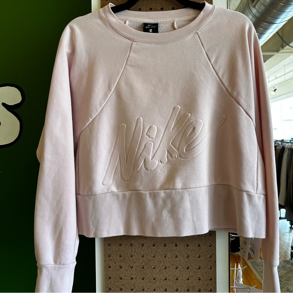 Nike Women's Light Pink Embossed Sweatshirt